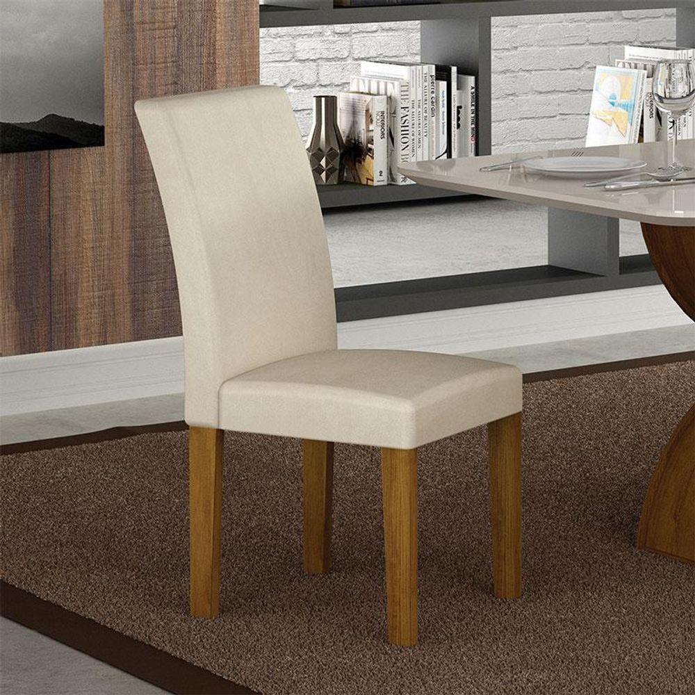 Cadeira Para Mesa De Jantar Napoli Mdf Kit 2 Peças Freijó Joli Palha – Leifer Móveis - 4