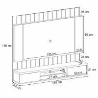Painel Para Tv Home Suspenso Illusion 1.8 Off White Cinamomo - Hb Móveis - 5