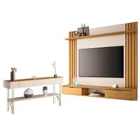 Painel Para Tv Suspenso Solus E Aparador Vivant Cinamomo Off White – Hb Móveis - 1