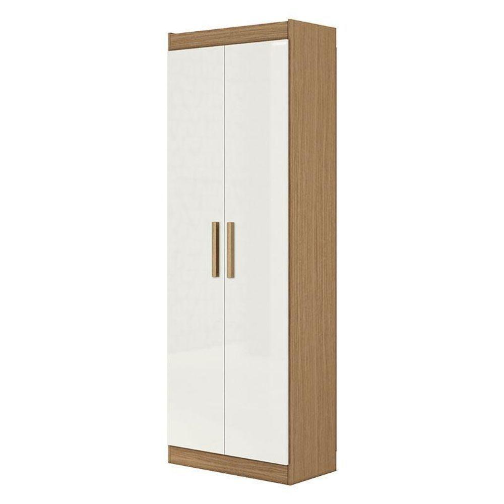 Guarda Roupa Casal Nápole 2045149 E Armário Multiuso 2000191 E Cômoda Milão Atacama Off White - Aramóveis - 5