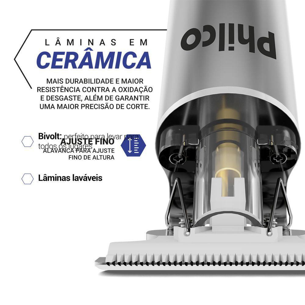 Cortador De Cabelos Philco Pcre1 Sem Fio + Display Led Bivolt - 3