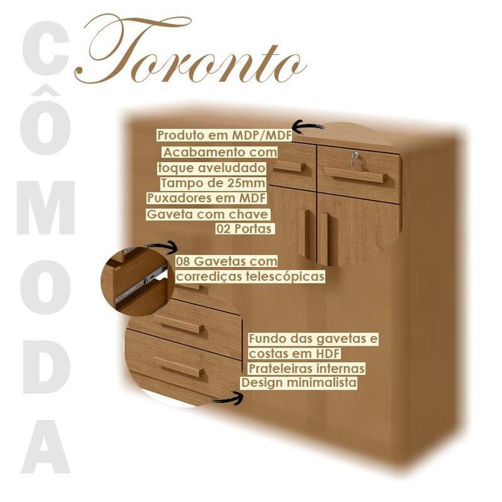 Cômoda Sapateira Toronto Amêndoa Clean - Lopas - 5