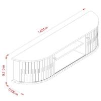 Rack Bancada Suspensa Algarve Cinamomo Off White – Madetec - 4