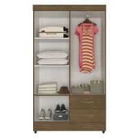 Guarda Roupa Solteiro Lite 4 Portas Carvalho Oak - Móveis Leão