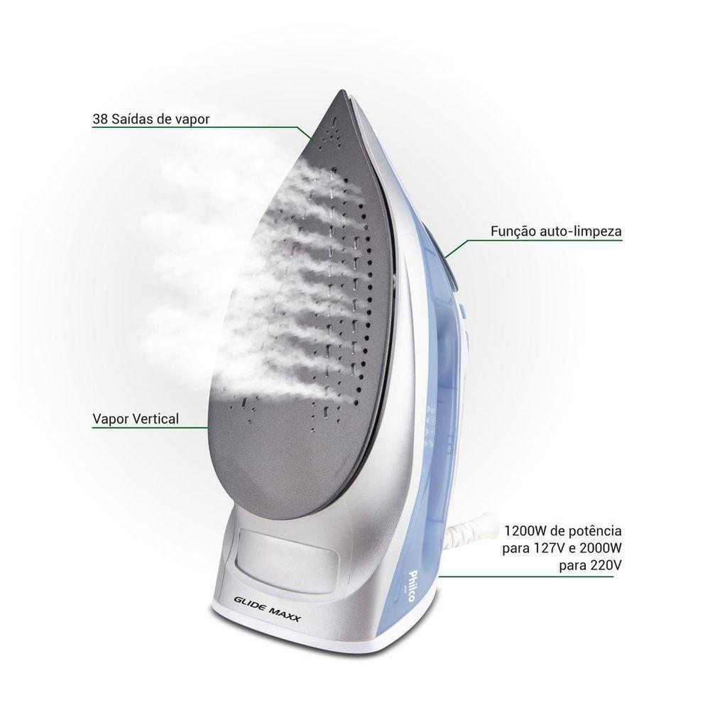 Ferro A Vapor Philco 245ml PFV40 Base Antiaderente 110V - 6