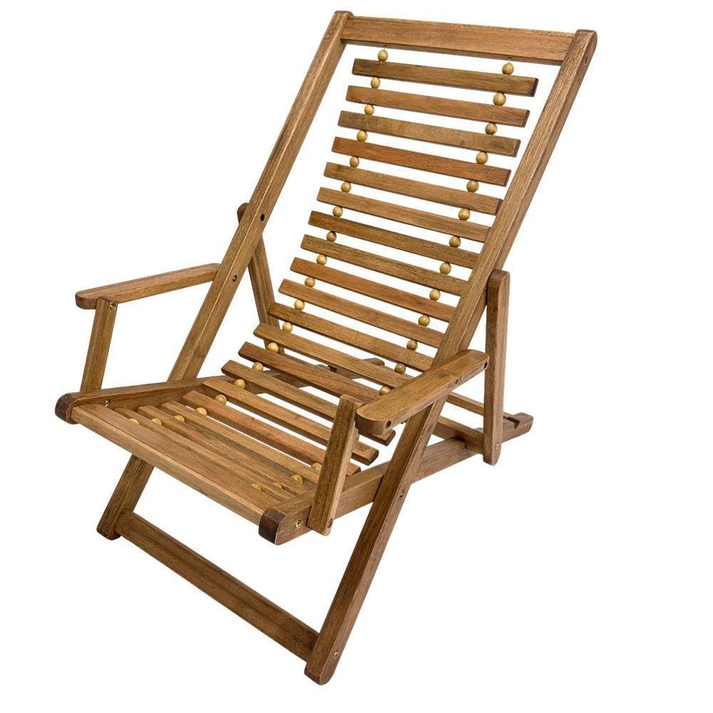 Espreguiçadeira De Madeira E Fios De Aço Maju Madeiral - 1