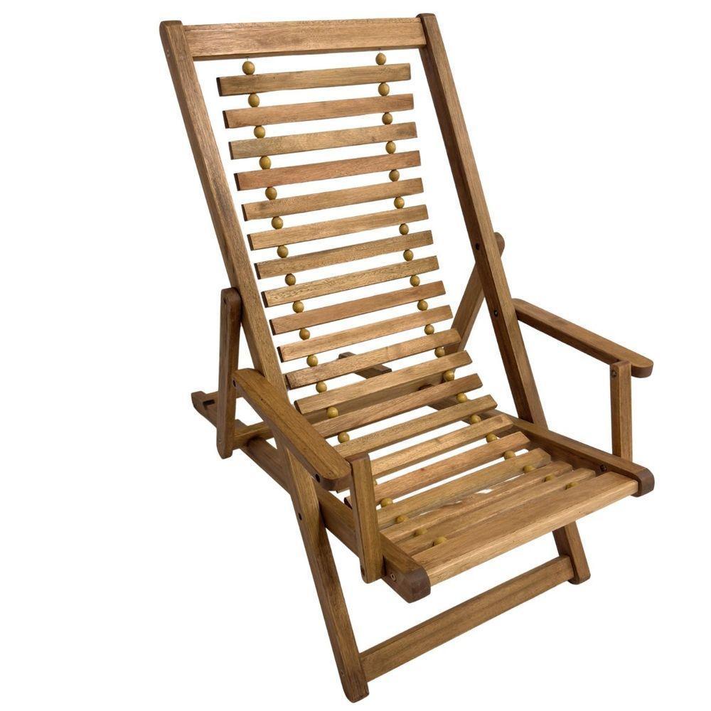 Espreguiçadeira De Madeira E Fios De Aço Maju Madeiral - 5