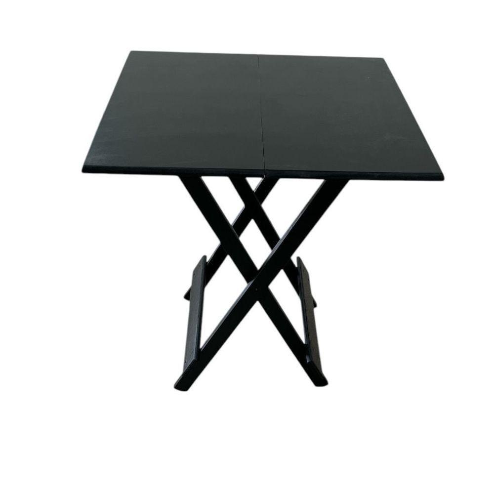 Mesa Dobrável Com Tampo Em Mdf Preto - 1