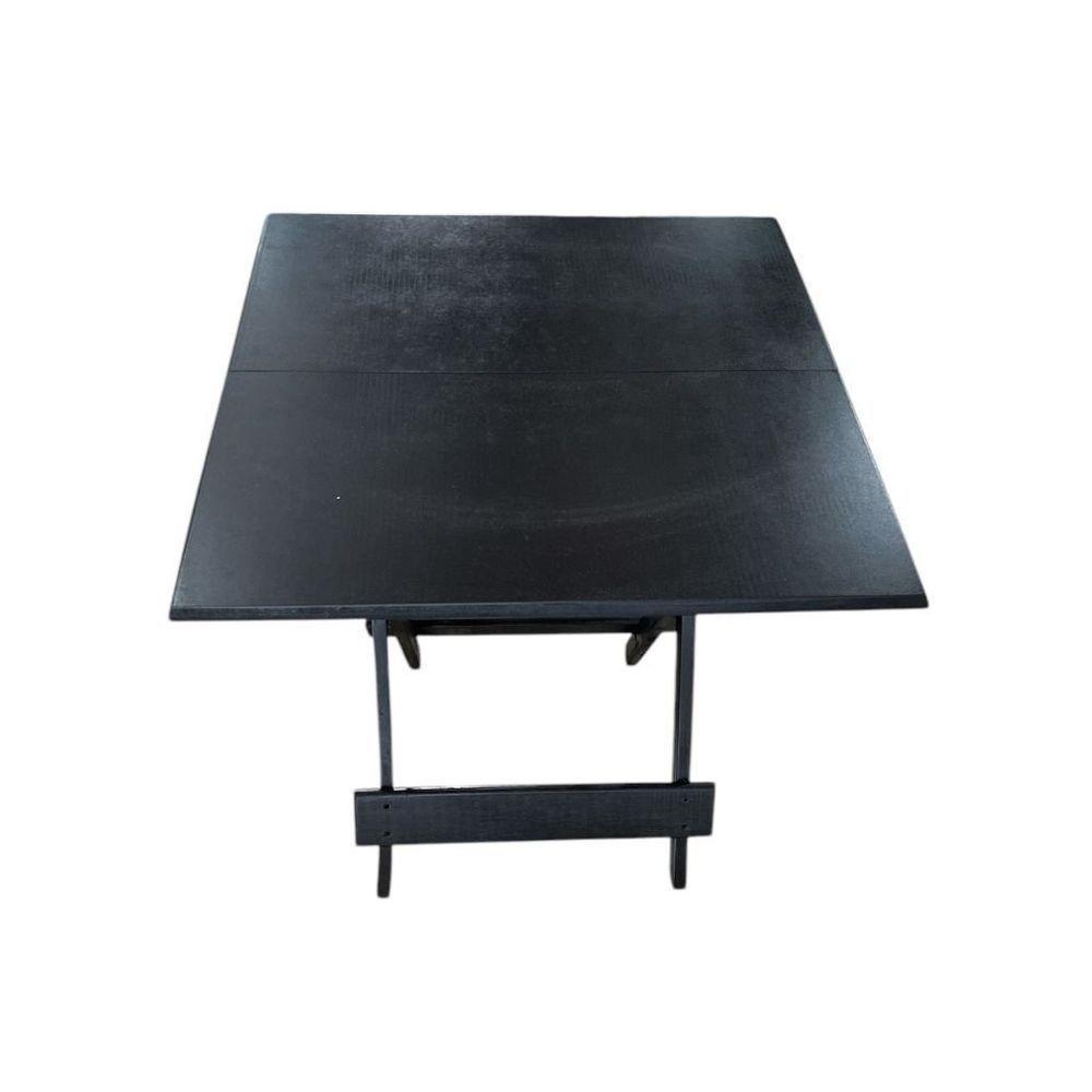 Mesa Dobrável Com Tampo Em Mdf Preto - 2