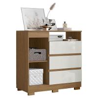 Guarda Roupa Casal Nápole 2045149 E Armário Multiuso 2000191 E Cômoda 2014143 Atacama Off White - Aramóveis - 9