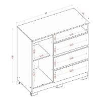 Guarda Roupa Casal Nápole 2045149 E Armário Multiuso 2000191 E Cômoda 2014143 Atacama Off White - Aramóveis - 10