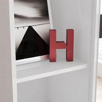 Armário Multiuso Doha Ambiente Com Espelho 2 Portas 3 Gavetas Branco Fosco - Henn - 5