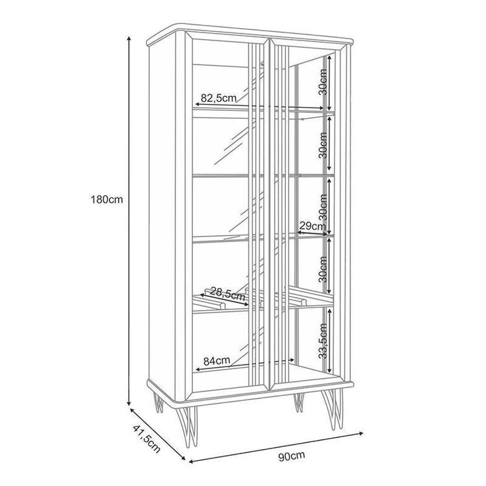 Buffet Benvenuto E Cristaleira évora Off White – Hb Móveis - 7