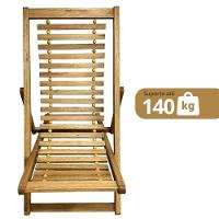 Espreguiçadeira De Madeira E Fios De Aço Maju - Sem Braços Madeiral - 2