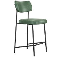 Banqueta Cozinha Média Kit 2 Milli Sintético Verde A14 - Mpozenato - 6