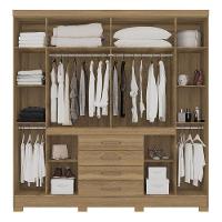 Cômoda Montevidéu E Guarda Roupa Casal New Realce Amêndola Touch - Demóbile - 5