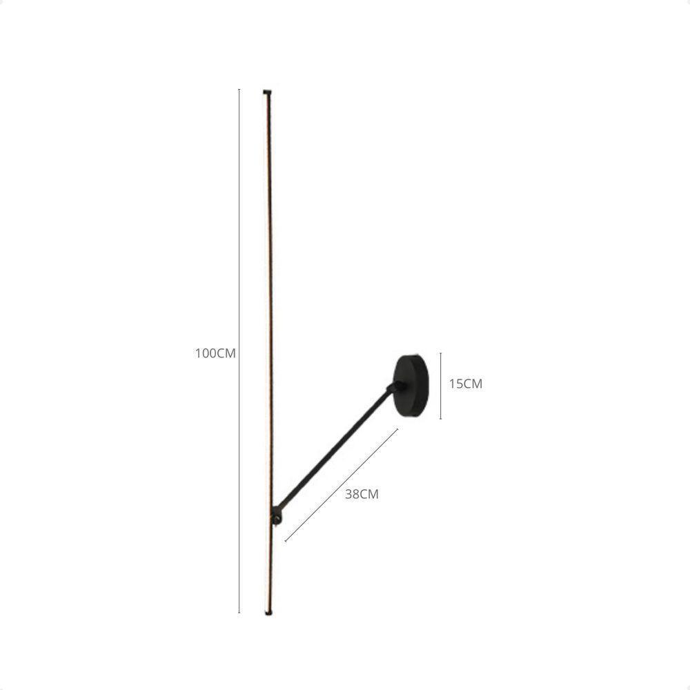 Luminária De Parede Led Moderno Taschibra Pole Slim Bivolt 3000k Quente - 5