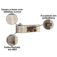 Rack Bancada Suspensa Modena Com Aparador Estoril Calacata Off White – Madetec - 6