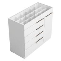 Cômoda Sapateira Sevilha 2004147 E Armário Multiuso 2000191 Branco Brilho - Aramóveis - 3