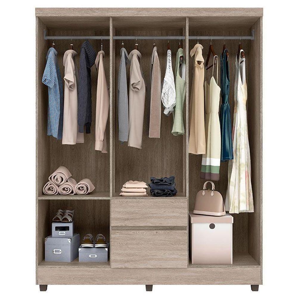 Guarda Roupa Infantil Flash 2 Branco Rosa Flex – Demóbile - 3