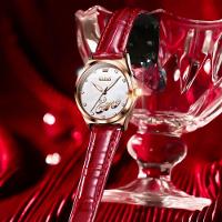 Relógio Feminino Intense Com Strass De Quartzo Impermeável 30m Branco Vermelho - 3