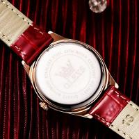 Relógio Feminino Intense Com Strass De Quartzo Impermeável 30m Branco Vermelho