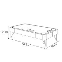 Home Suspenso Galax Com Mesa De Centro Cadenza Champanhe Off White - Hb Móveis - 3