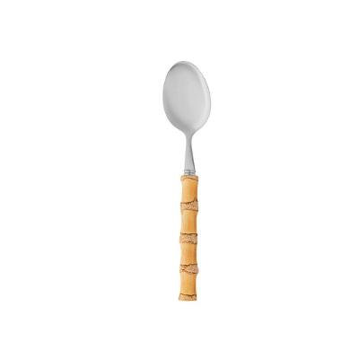 Jogo De Colheres Para Sobremesa Em Inox E Cabo Em Bambu Tulum Com 4 Peças Wolff
