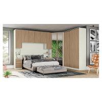 Quarto Modulado Casal Ambiente 5 Seletto 5 Peças Areia Jequitibá - Henn - 3