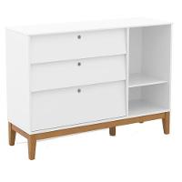 Berço Americano E Cômoda Sapateira Unique Branco Soft Eco Wood Com Colchão Gazin - Matic - 5
