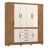 Guarda Roupa Casal New Realce Amêndola Touch Off White – Demóbile - 1