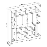 Guarda Roupa Casal New Realce Amêndola Touch Off White – Demóbile - 3