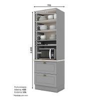 Torre Quente 1 Forno Nova York Cinza Com Tampo Calcare – Henn - 3