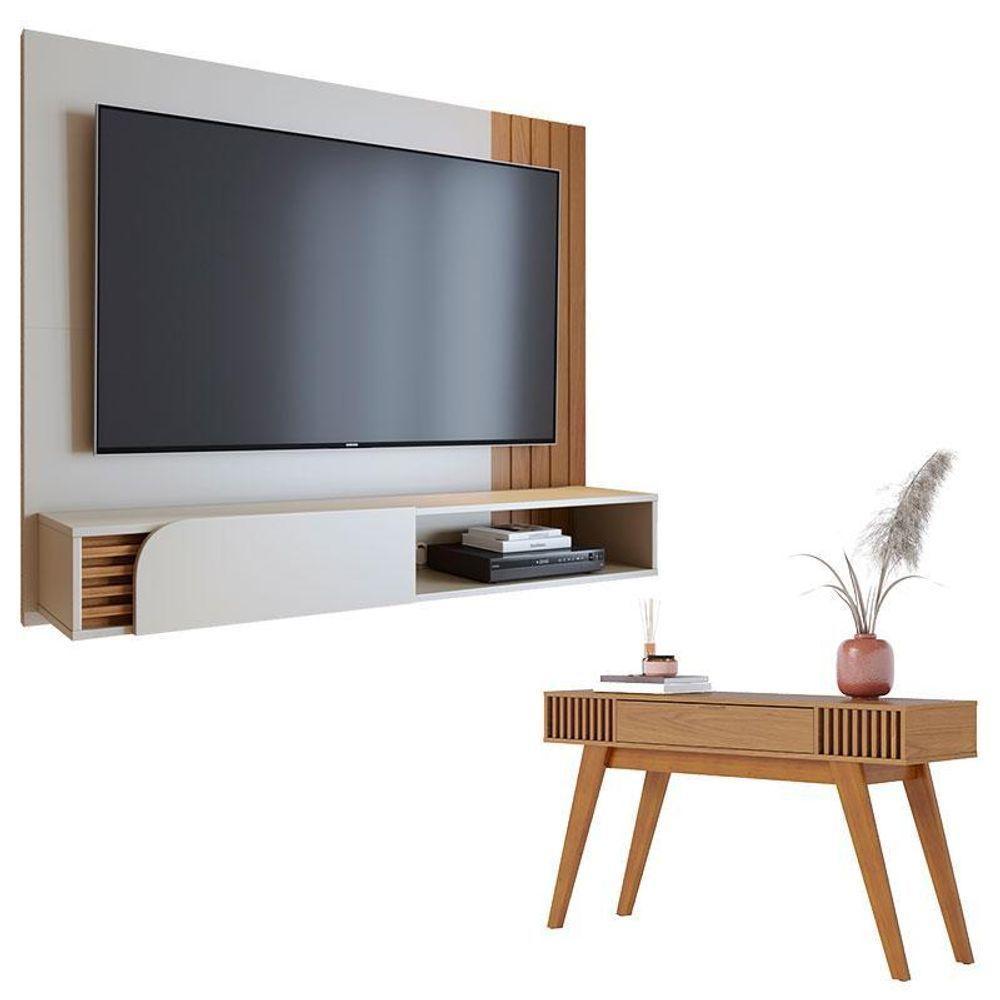 Home Suspenso Jurerê 1.6 Off White Matte Freijo Com Aparador Riviera Freijó – Colibri - 1