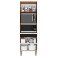 Armário Paneleiro Torre Quente 2 Fornos Andréia Amêndoa Preto - Ajl - 3