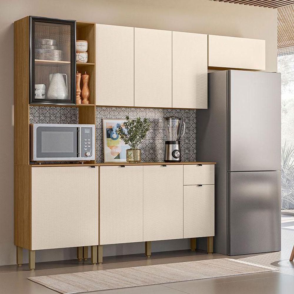 Cozinha Compacta Vert Plus Com Balcão Para Cozinha Freijó Soft - Kits Paraná - 3