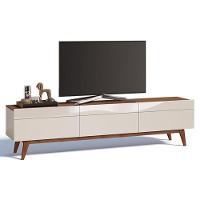 Rack Bancada Classic 3 Gavetas 2.2 Off White Freijó Touch - Imcal - 1