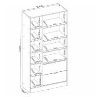 Armário Multiuso 2 Portas Ambiente Joy Amêndola Off White Com Espelho – Demóbile - 3