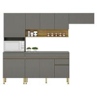 Cozinha Modulada Ambiente Line Composição 8 Gris Freijó - Kits Paraná - 2
