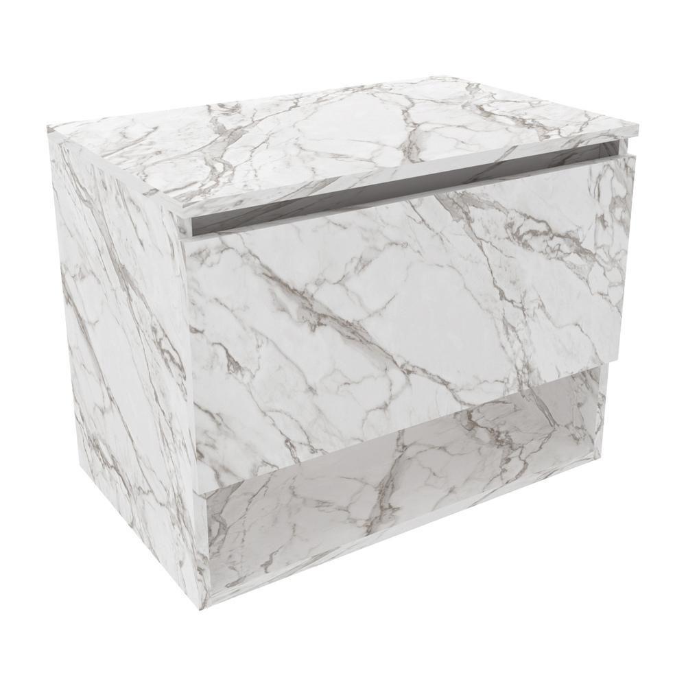 Gabinete Banheiro 1 Porta 60Cm Cr10086 Mármore Branco - 5