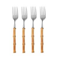 Jogo De Garfos De Mesa Em Inox E Cabo Em Bambu Tulum Com 4 Peças Wolff - 2