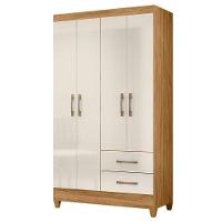 Guarda Roupa Solteiro Chile E Cômoda Lisboa Freijó Off White – Moval - 2