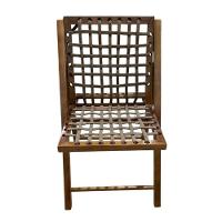 Cadeira De Madeira Com Corda Naval Castanho - 3