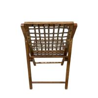 Cadeira De Madeira Com Corda Naval Castanho