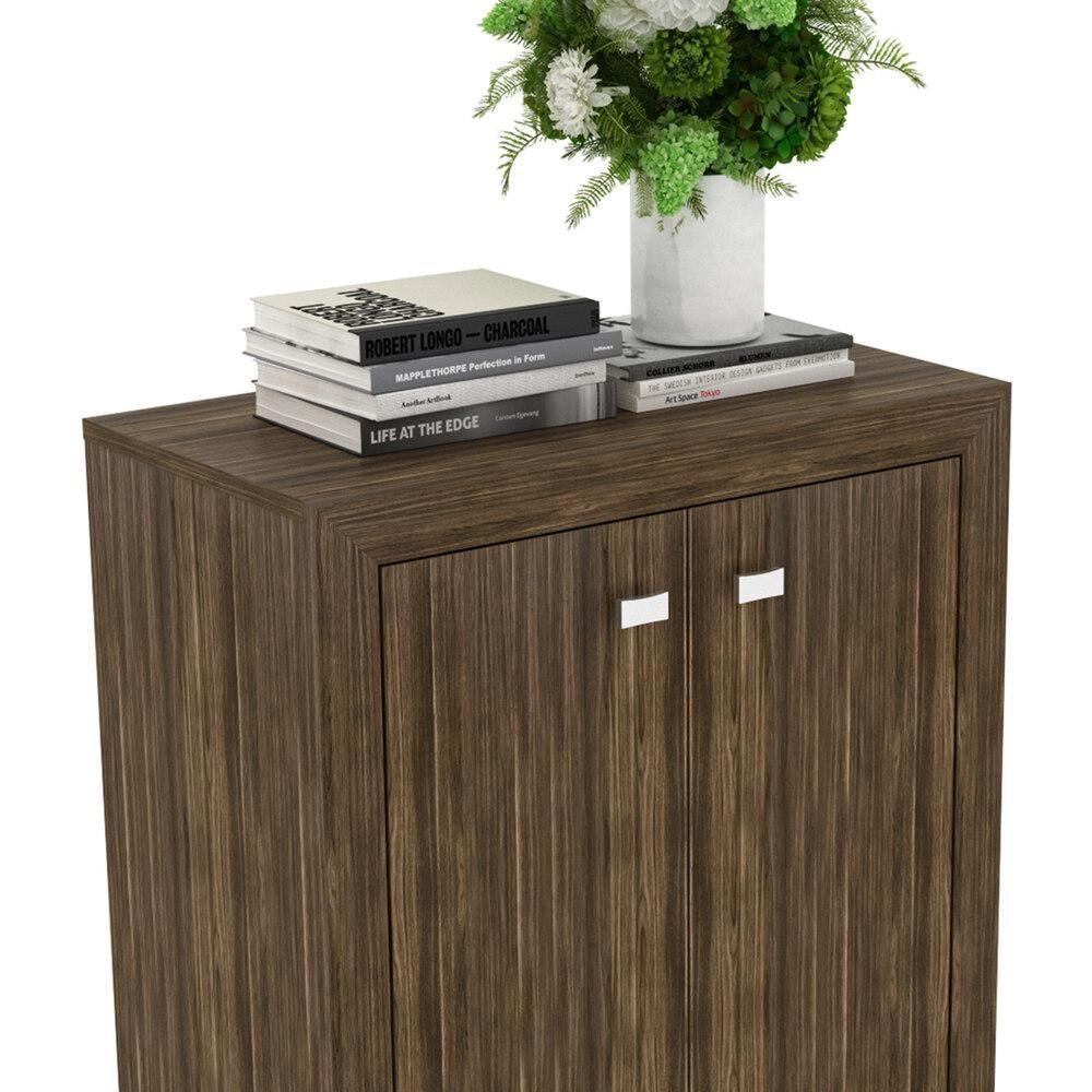 Balcão Escritório Com 2 Portas Multimóveis Vcr25013 Nogal Nogal - 3