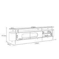 Rack Bancada ária Com Aparador Vivant Champanhe Off White - Hb Móveis - 3