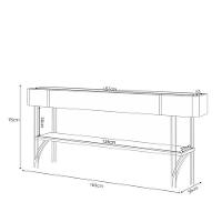 Rack Bancada ária Com Aparador Vivant Champanhe Off White - Hb Móveis - 5