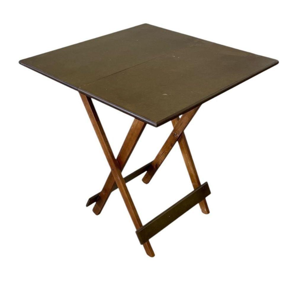 Mesa Dobrável Com Tampo Em Mdf Imbuia - 1