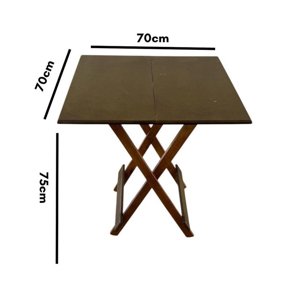 Mesa Dobrável Com Tampo Em Mdf Imbuia - 4