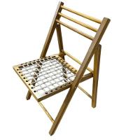 Cadeira Dobrável Em Madeira Com Assento Em Corda Naval Mel - 2